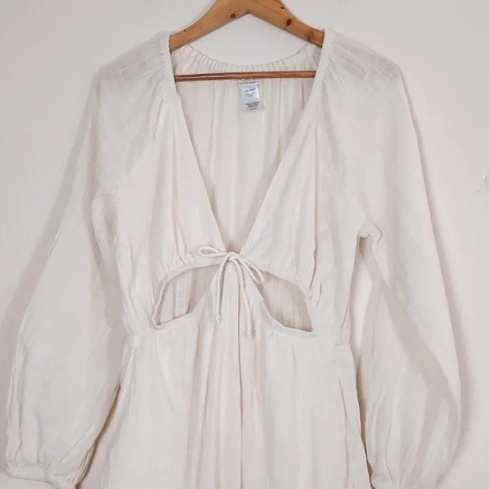 L Space Feelin' Fine Cutout Dress Cream Size XL